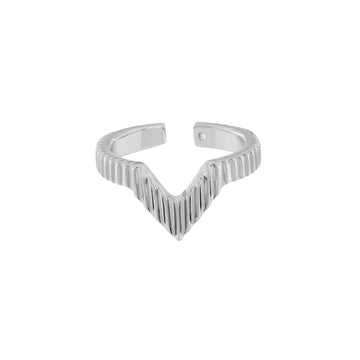 Björk V-Ring - Rhodium