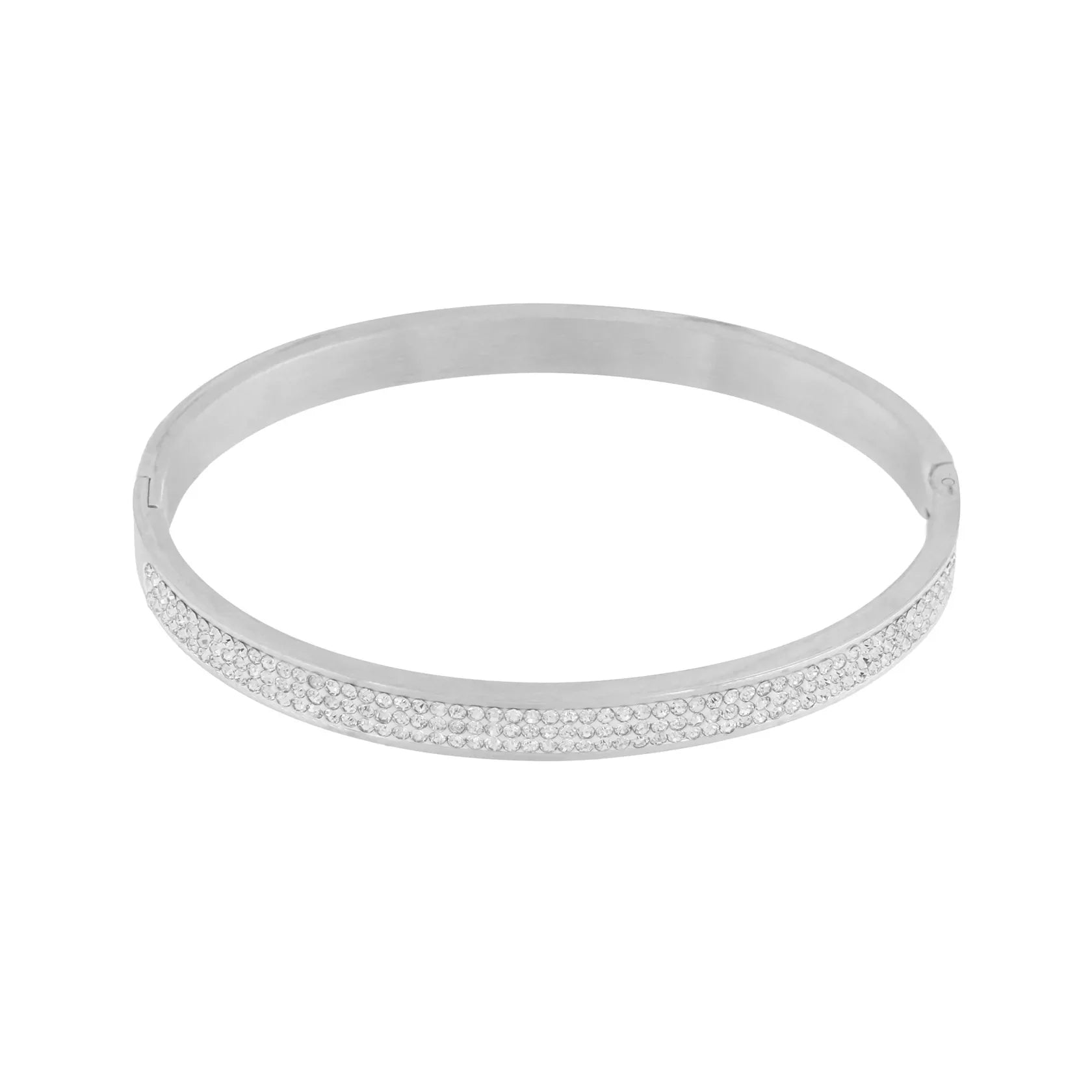 Vandtæt White Shiny armbånd med Cubic Zirkonia sten