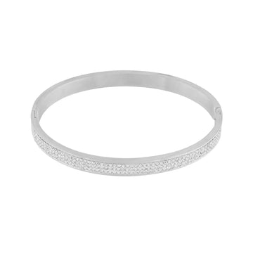 Vandtæt White Shiny armbånd med Cubic Zirkonia sten